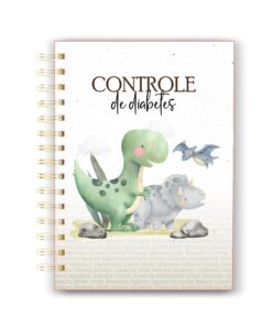 CADERNO CONTROLE DE DIABETES DINOSSAURO