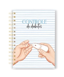 CADERNO CONTROLE DE DIABETES LISTRA AZUL