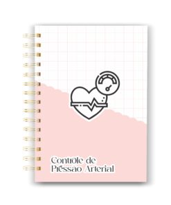 CADERNO CONTROLE DE PRESSAO ARTERIAL  ROSA E BRANCO